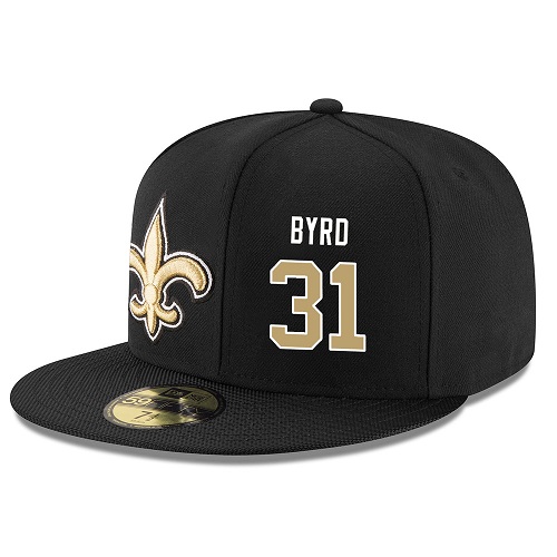 NFL New Orleans Saints #31 Jairus Byrd Stitched Snapback Adjustable Player Hat - Black/Gold